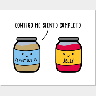 Contigo Me Siento Completo - Spanish Puns Collection Posters and Art